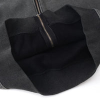 Dark Grey Balaclava Zip Up Hoodie — vista laterale