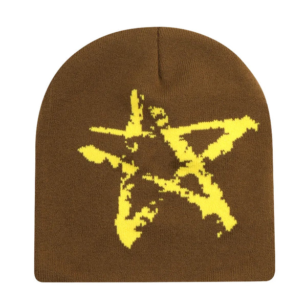Deep Ascent Star Graphic Beanie — vista frontale