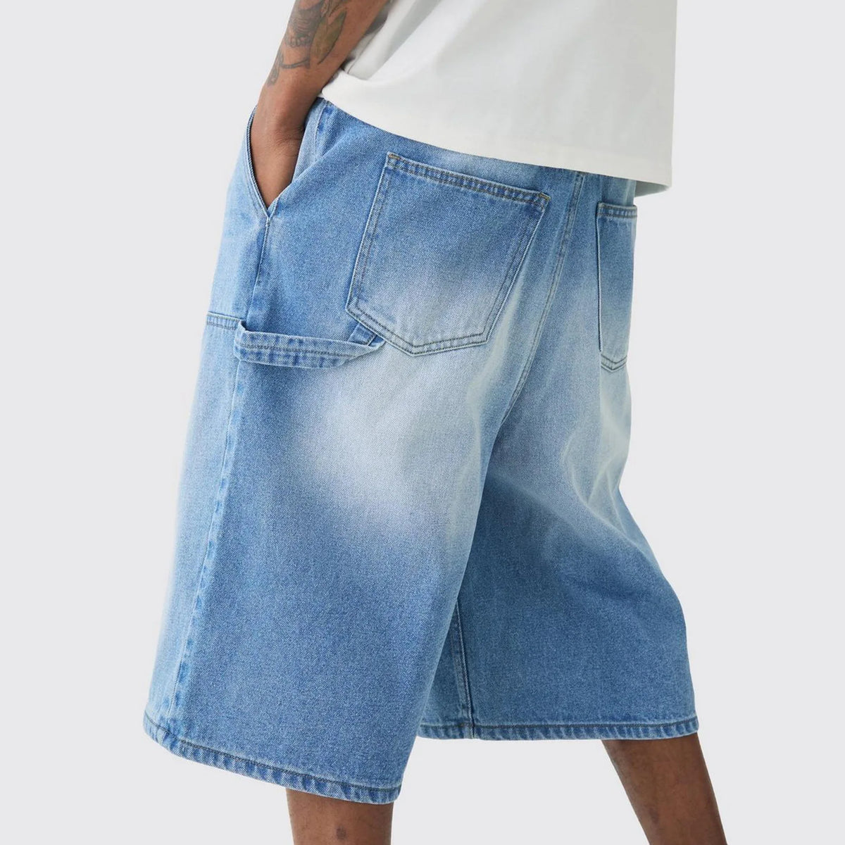 Denim Carpenter Jorts — dettaglio