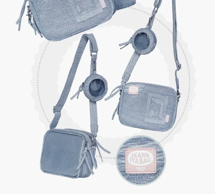 Denim Messenger Handbag — vista posteriore