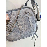 Denim Messenger Handbag — vista posteriore