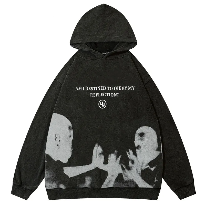 "Destined To Die By Reflection" Hoodie — vista posteriore