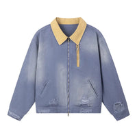 Distressed Cargo Workwear Jacket — vista frontale