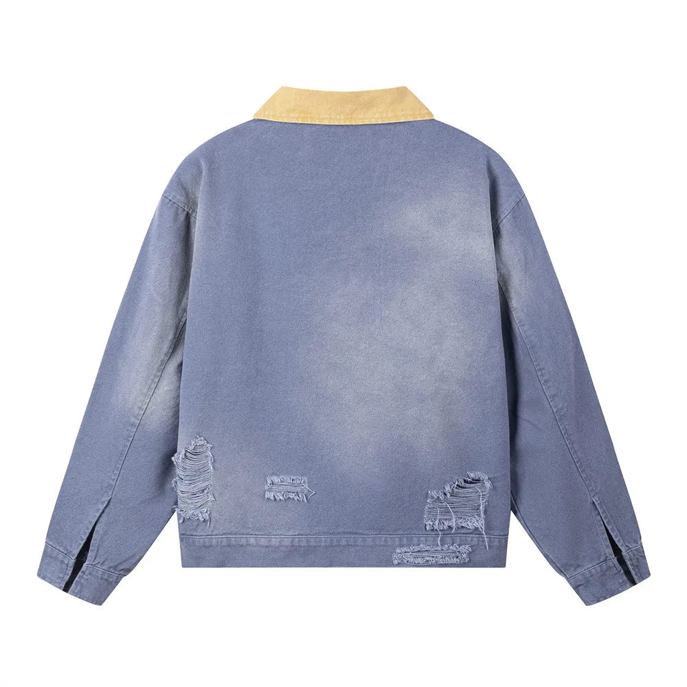 Distressed Cargo Workwear Jacket — dettaglio