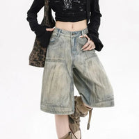 Distressed Street Womens Jorts — vista posteriore