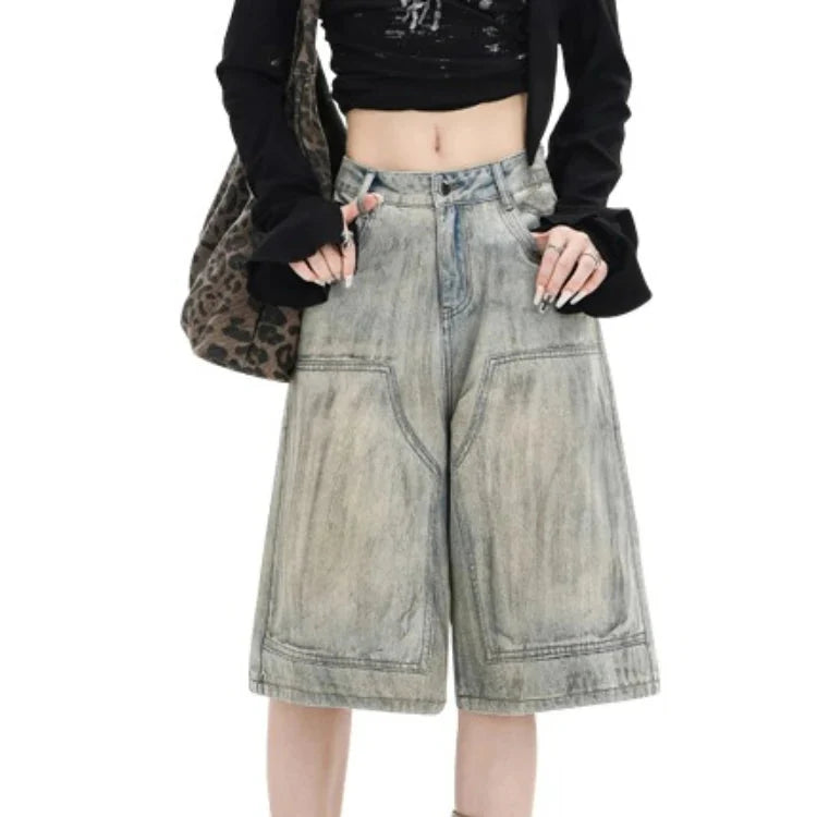 Distressed Street Womens Jorts — dettaglio della stampa