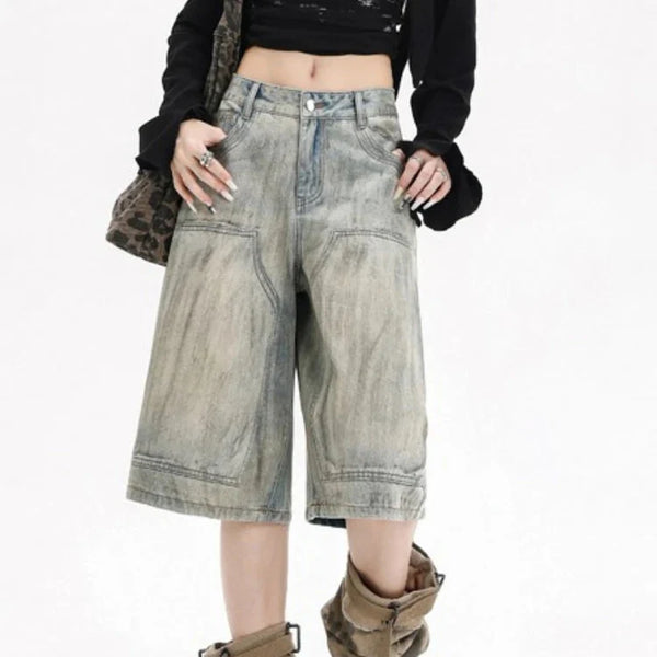 Distressed Street Womens Jorts — vista frontale