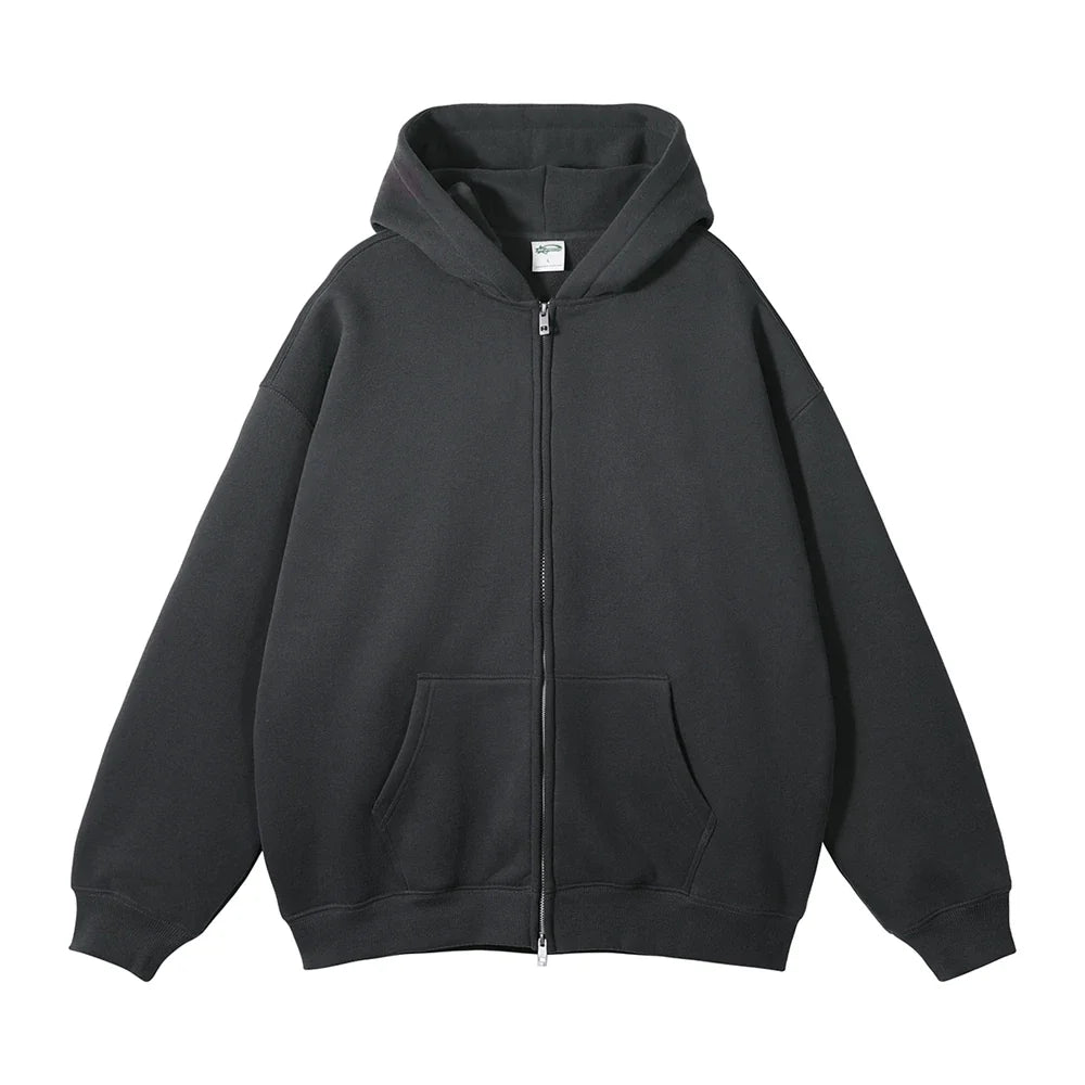 Double Headed Plain Zip Up Hoodie — in alternativa