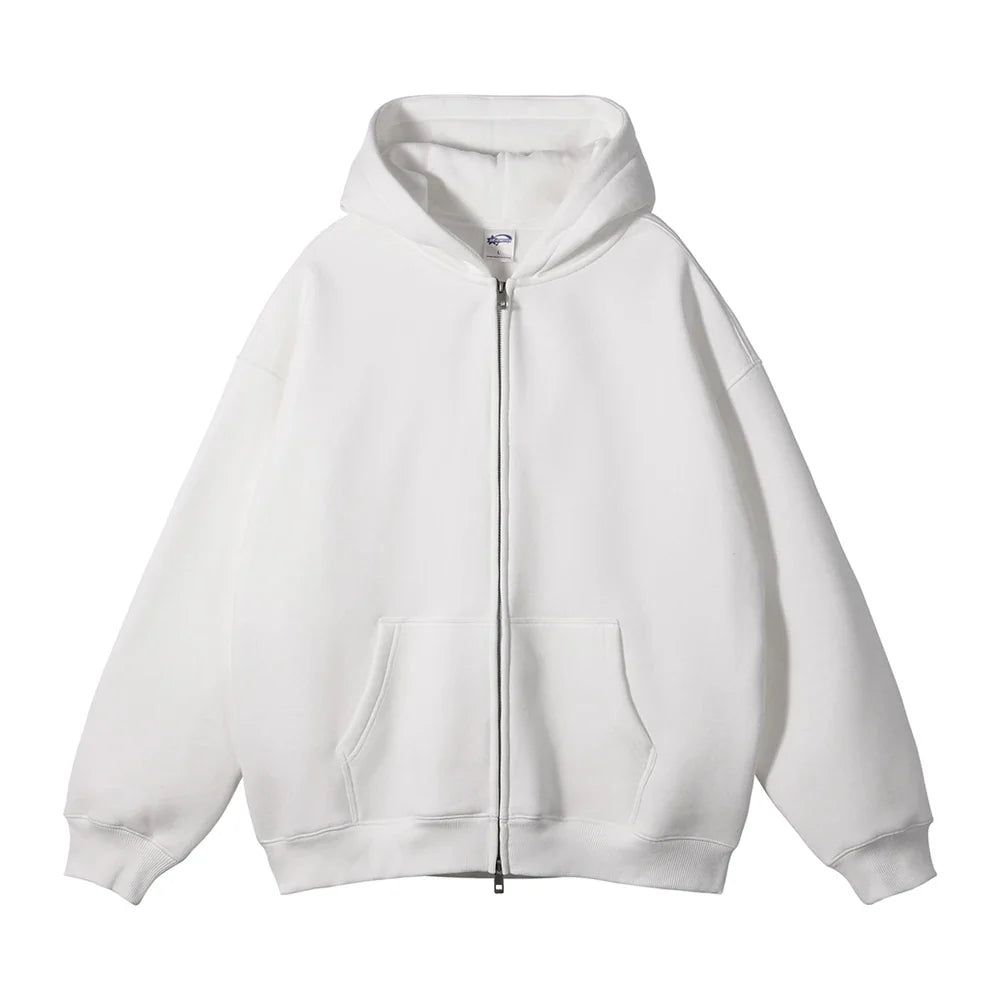 Double Headed Plain Zip Up Hoodie — in alternativa