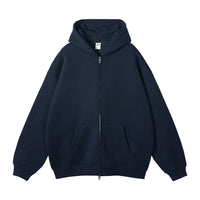 Double Headed Plain Zip Up Hoodie — dettaglio del tessuto