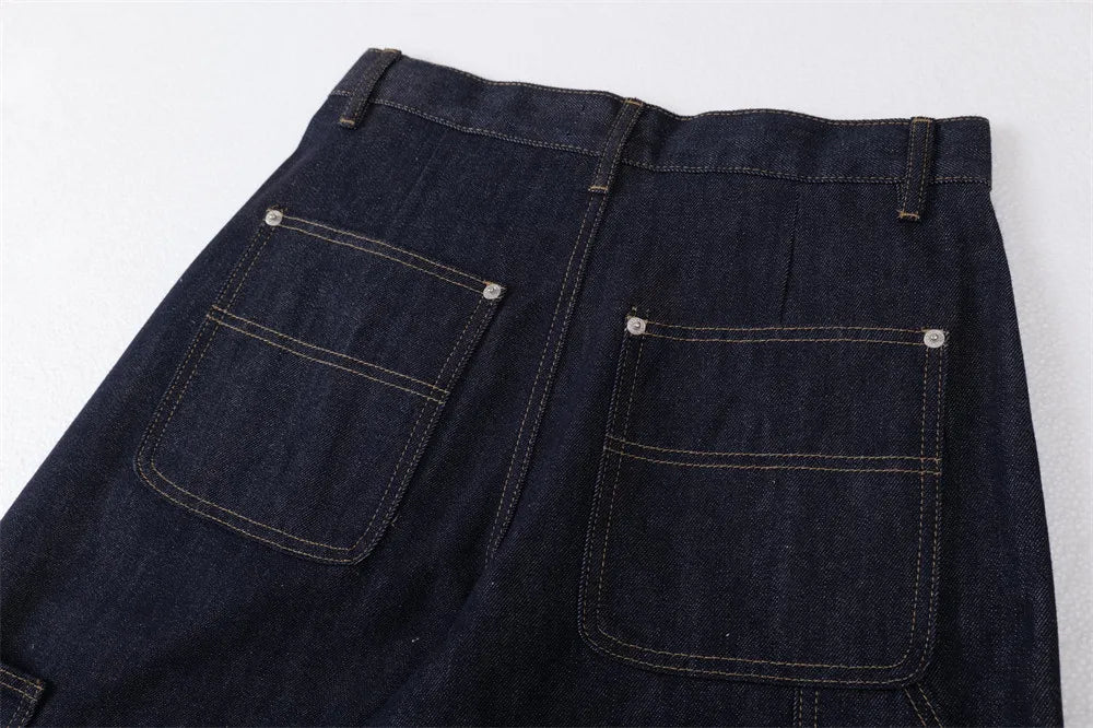 Double Knee Baggy Barrel Jeans — vista laterale