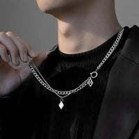Double Layered Chain Necklace — vista frontale
