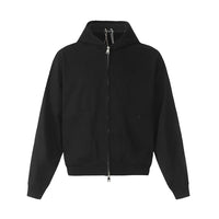 Double Zip Up Panelled Spliced Hoodie — vista posteriore