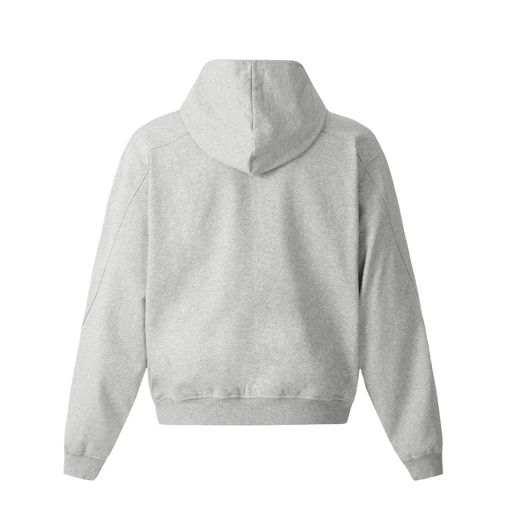 Double Zip Up Panelled Spliced Hoodie — vista completa