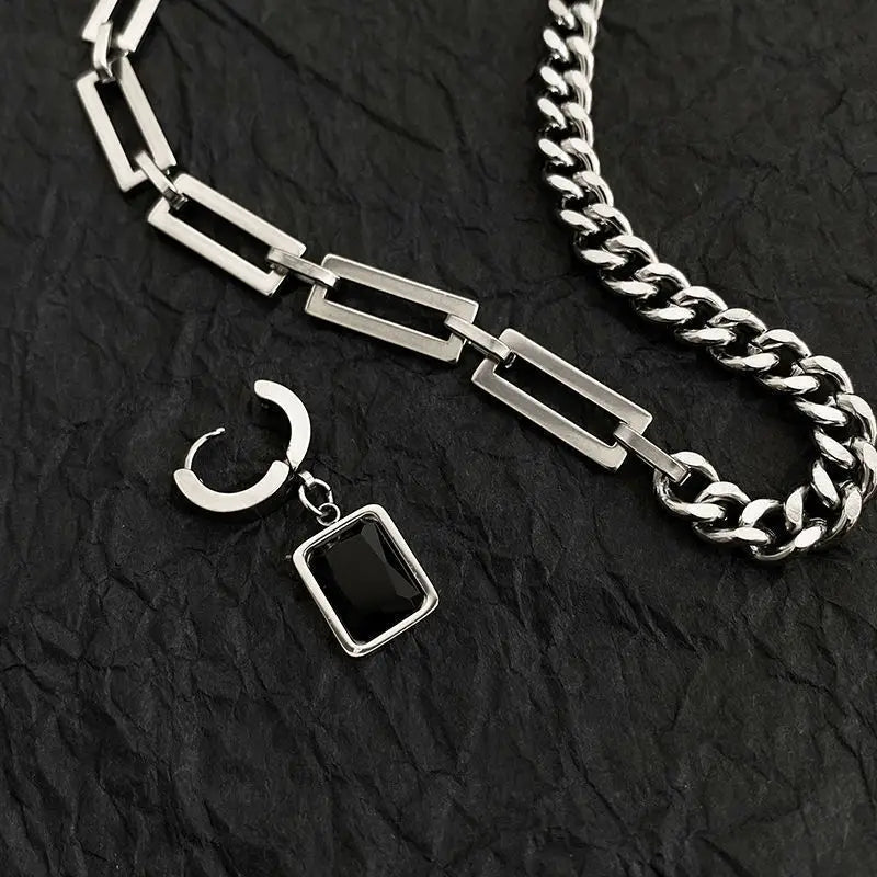 Earring Pendant Splice Chain Necklace — dettaglio della stampa
