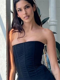 Elegant Corset Bandeau Tube Top — dettaglio