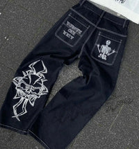 Embroidered Baggy Jeans — vista posteriore