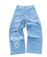 Embroidered Baggy Jeans — dettaglio della stampa