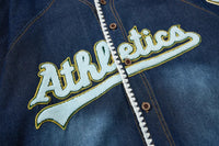 Embroidered Baseball Denim Jersey — dettaglio