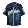 Y2K Embroidered Baseball Denim Jersey