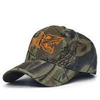 Embroidered Fish Bone Camo Baseball Cap — vista laterale
