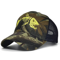 Embroidered Fish Bone Camo Baseball Cap — in alternativa
