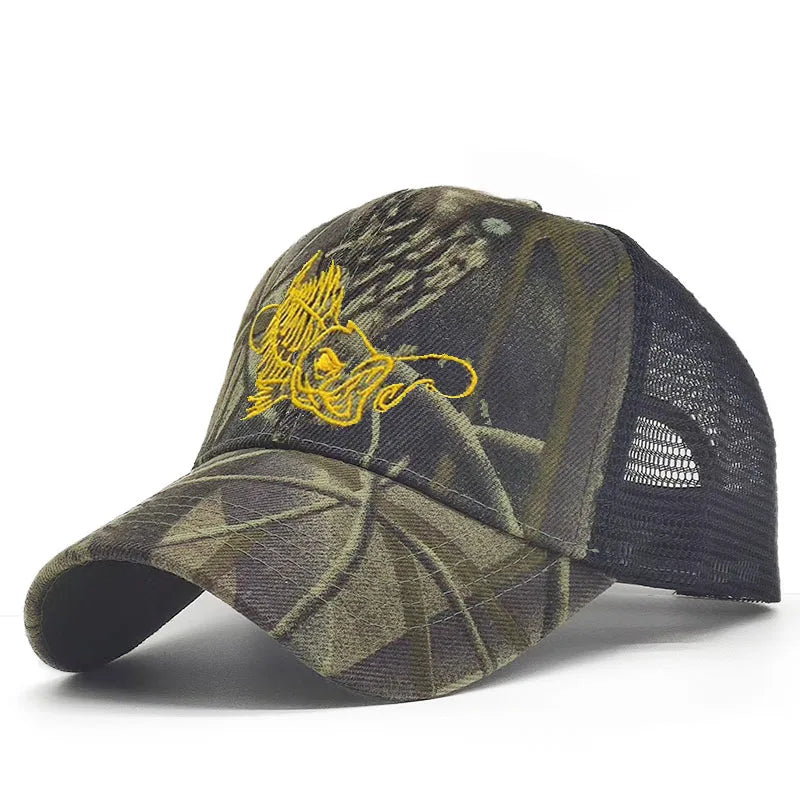Embroidered Fish Bone Camo Baseball Cap — in alternativa