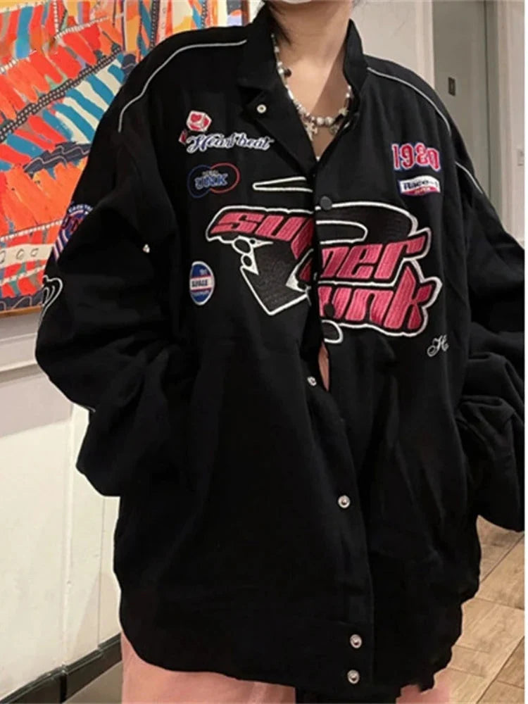 Embroidered Graphic Varsity Jacket — in alternativa