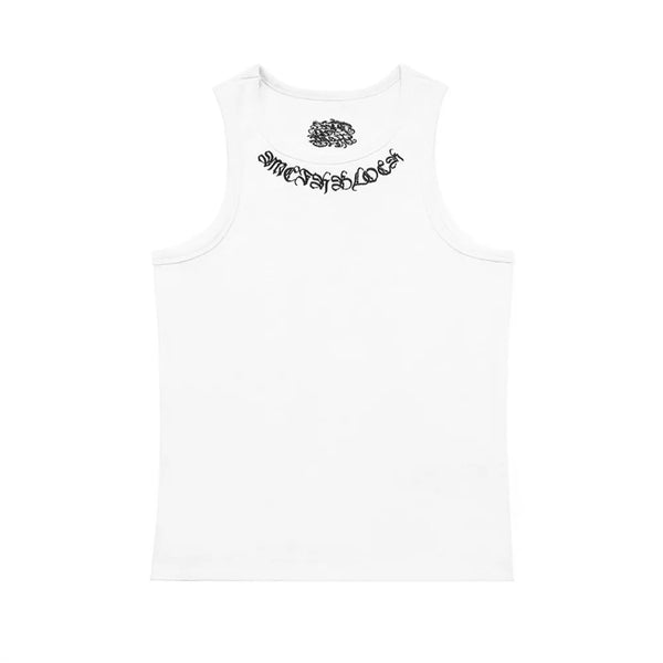 Embroidered Neck Line Tank Top — vista frontale