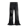 Y2K Embroidered Patchwork Distressed Baggy Black Denim Jeans