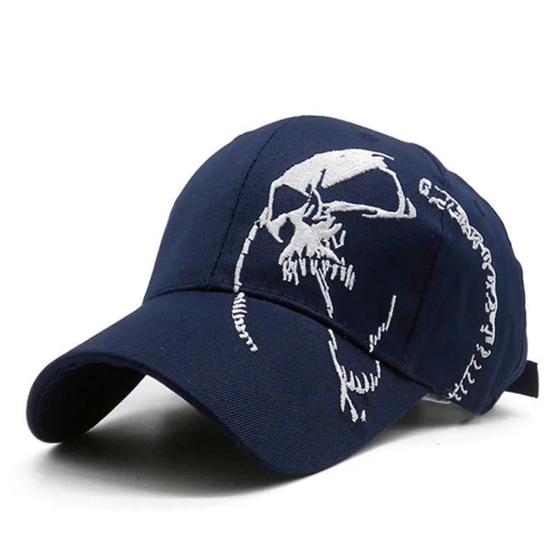 Embroidered Screaming Skull Baseball Cap — dettaglio
