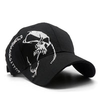 Embroidered Screaming Skull Baseball Cap — vista posteriore