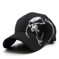 Embroidered Screaming Skull Baseball Cap — dettaglio della stampa