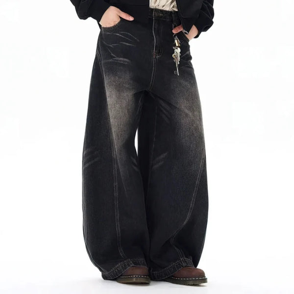 Y2K Essential Black Baggy Jeans