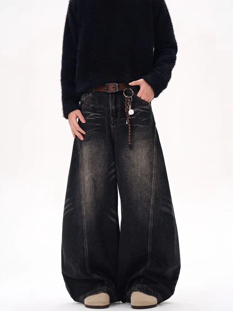 Essential Black Baggy Jeans — dettaglio