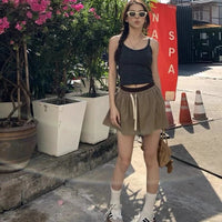 Essential Ruffle Mini Skirt — vista frontale