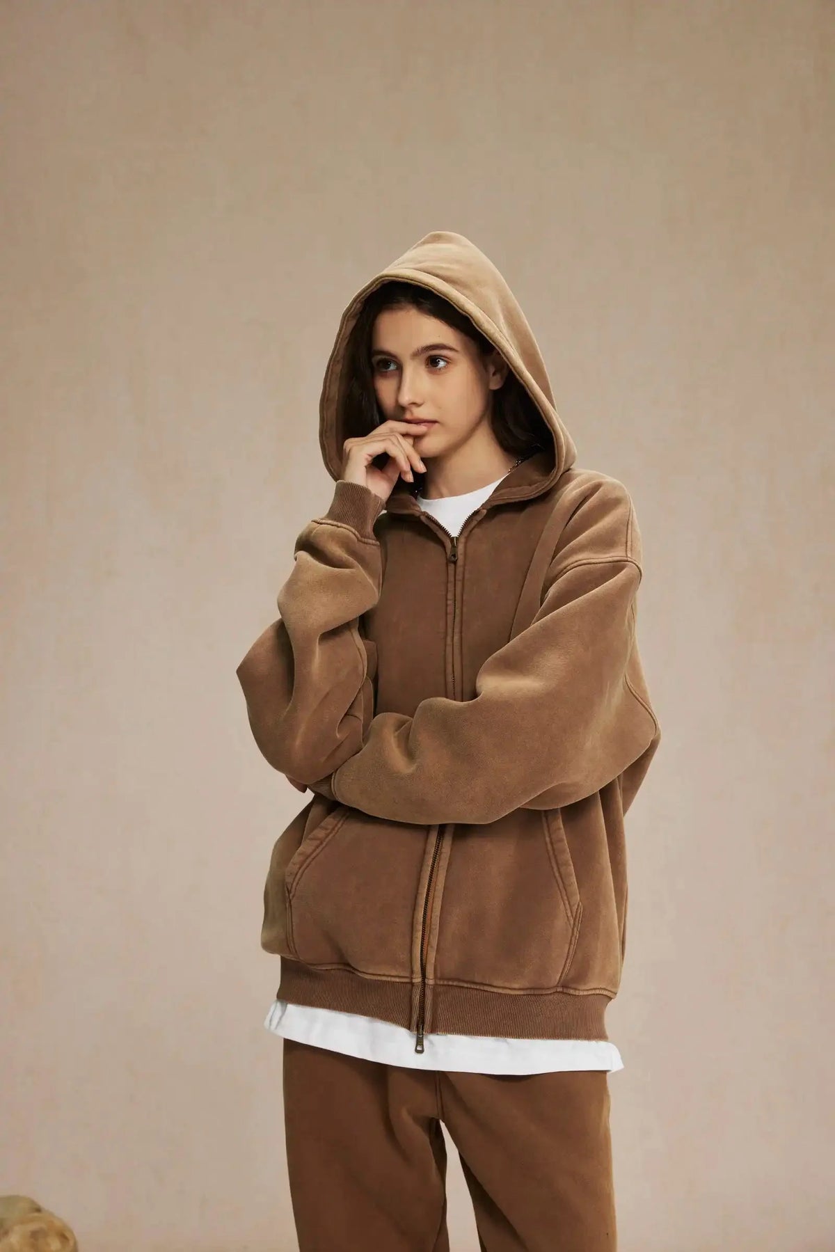 Essential Zip Up Hoodie — vista completa