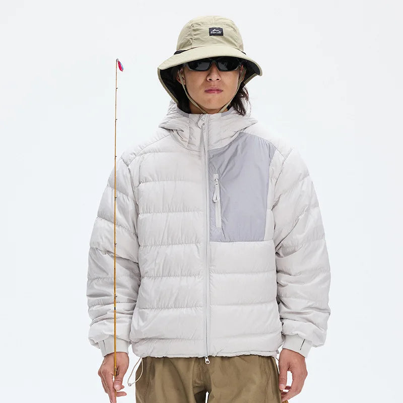 Essentials Camping Padded Hooded Coat — vista laterale