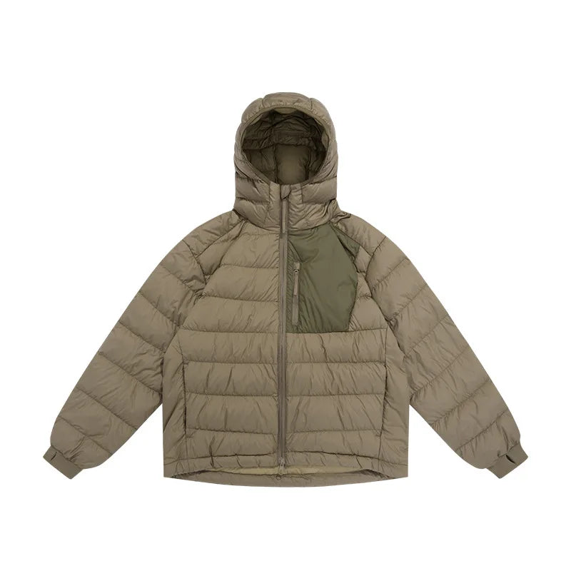 Essentials Camping Padded Hooded Coat — vista frontale