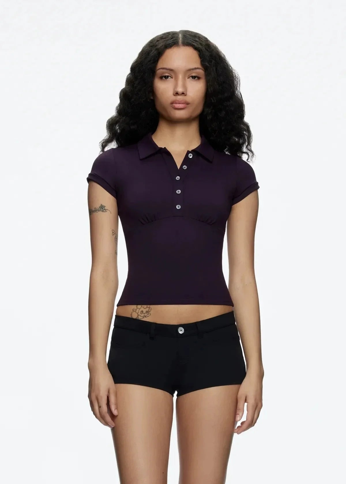 Essentials Crop Polo Shirt Top — dettaglio
