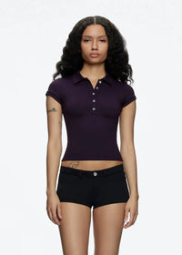 Essentials Crop Polo Shirt Top — dettaglio