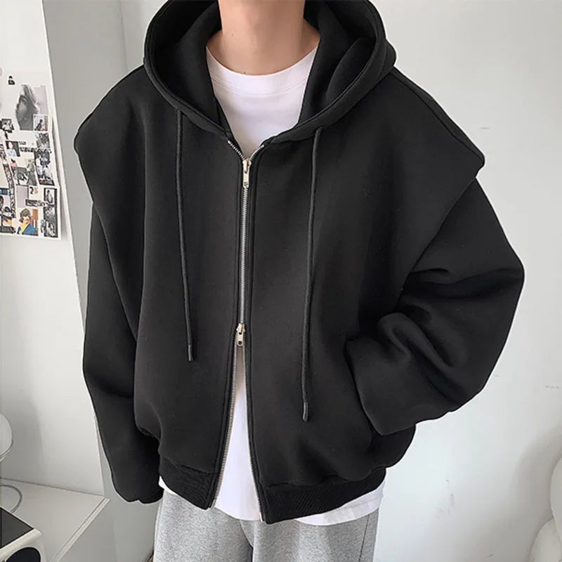 Essentials Double Zip Up Hoodie — vista laterale
