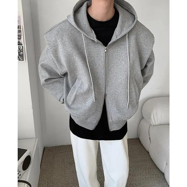 Essentials Double Zip Up Hoodie — vista frontale