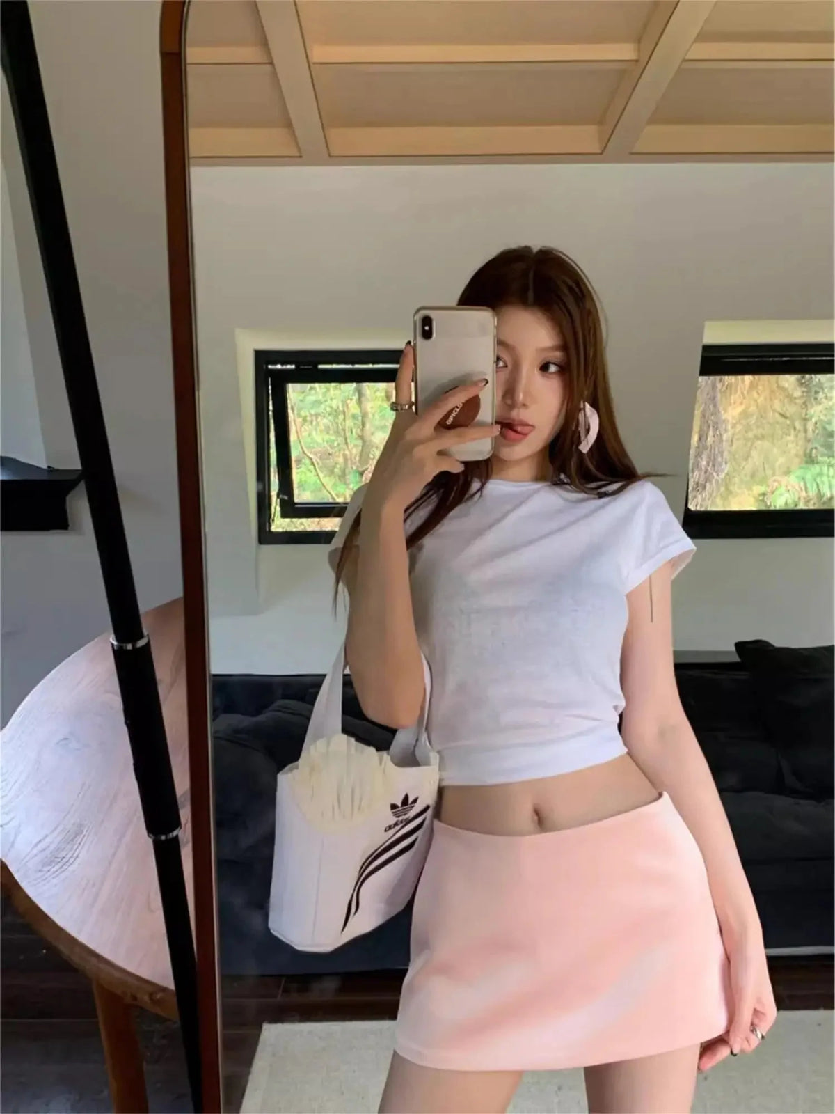 Essentials Pencil Mini Skirt — vista frontale