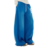 Essentials Varsity Blue Baggy Sweatpants Joggers Trousers — dettaglio della stampa