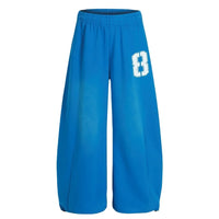 Essentials Varsity Blue Baggy Sweatpants Joggers Trousers — vista frontale