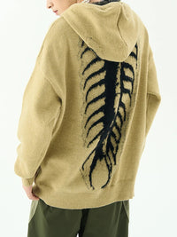 Exoskeleton Hoodie — dettaglio della stampa