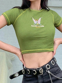 Fairy Dream Green Crop Top — vista posteriore