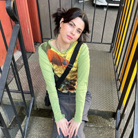 Fairycore Mesh Long Sleeve Top — vista posteriore