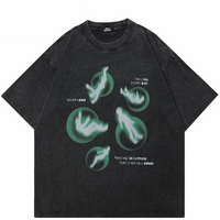 "Falling" Graphic Baggy T Shirt — vista frontale